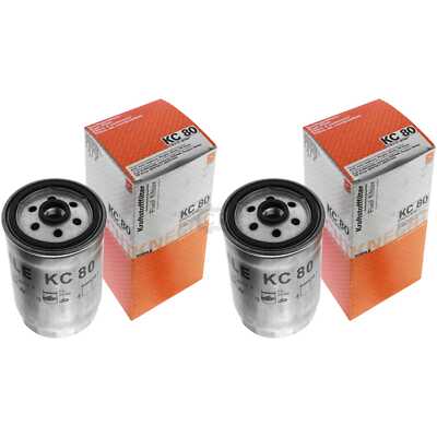 2x MAHLE / KNECHT Kraftstofffilter KC 80 Fuel Filter