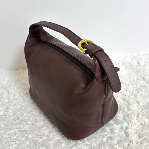 Vintage Old COACH 4145 Soho Bag/Handbag Shoulder Bag Dark Brown Leather Good - Picture 5 of 8