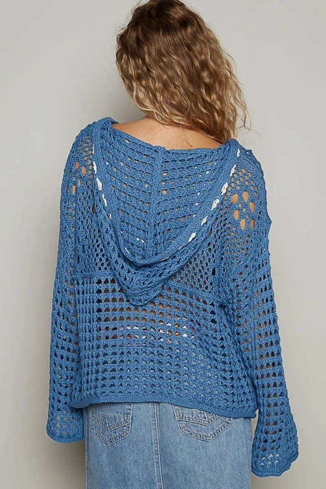 Suéter Top Bandera Americana Tejido Abierto Crochet - POL Foto 3 de 4