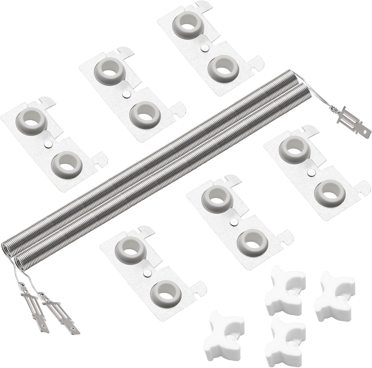 Upgraded WE11X10007 WE11M23 Dryer Heating Element Coil Kit with 6 Ceramic Insulators