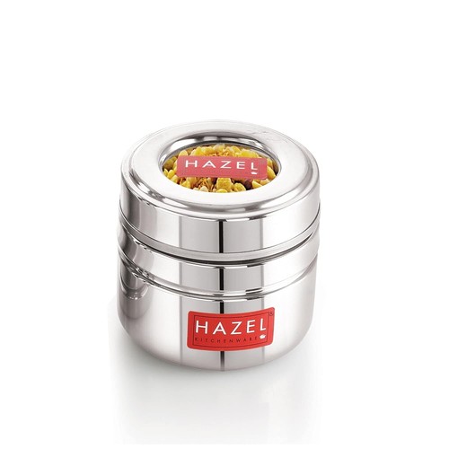 Set Mit 12 Edelstahl Klein Behälter Küche 200 ML Jedem Transparent Deckel - Bild 5 von 5