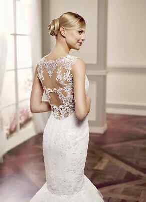 Modeca Swan 6-8 Wedding Gown Bridal Dress Mermaid Tiered Lace Tulle NWT  $2,548 | eBay
