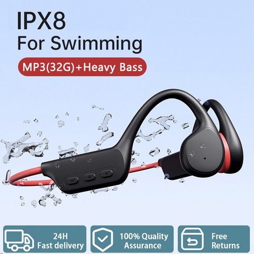 Waterproof IPX8 Bluetooth Bone Conduction Headphones Sport Swimming Earphone 32G