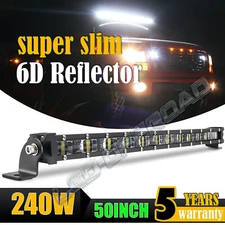 Ultra Thin LED Light Bar Spot Work Lamp Pickup Cab 4WD Offroad ATV UTV Truck 12V