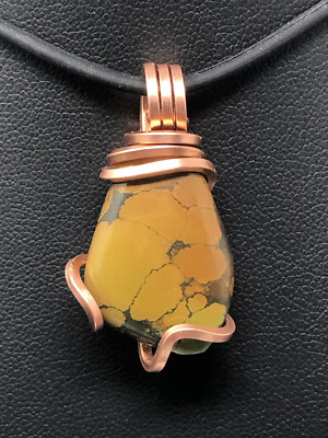 Turquoise Pendant ONLY China handcrafted Quality Copper Wrap Healing Reiki P18