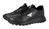 Prada Prax 01 Sneaker Schuhe 2EE369 Schwarz Leder Gefuettert Neu 8,5 42,5 43
