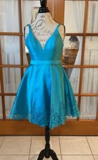 Sherri Hill Teal Cocktail Dress Size 4