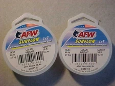 2 NEW Fishing  Surflon Nylon Coated 1x7 Stainless Steel Leader Wire 60LB 60FT