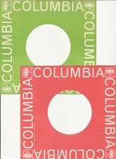 Columbia Records- 2 Original 1960's 45 Record Company Sleeves- Colored