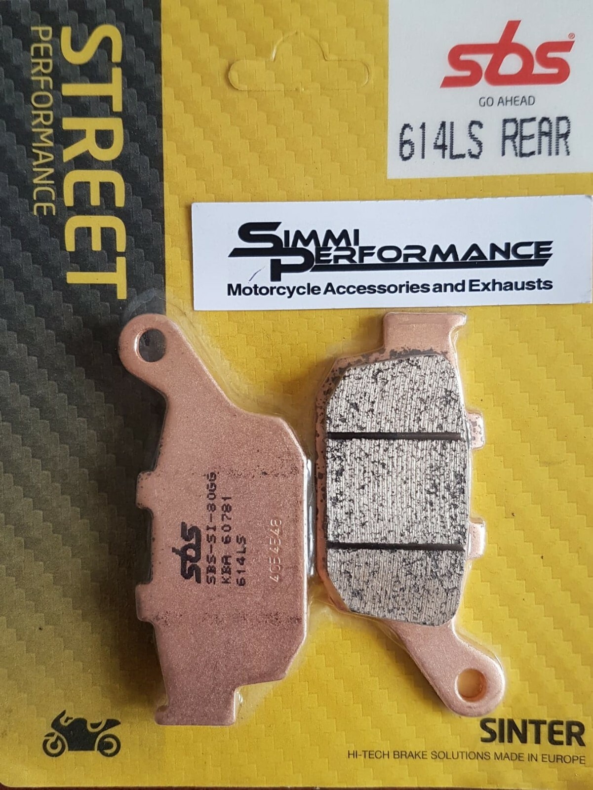 SBS LS REAR BRAKE PADS fits Honda NX 650 Dominator 1988-1992 1993 1994 1995 1996