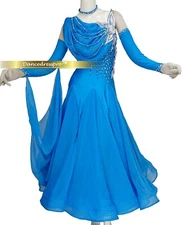 #3121 Custom-made Ballroom Modern Smooth Waltz Foxtrot Tango Dance dress
