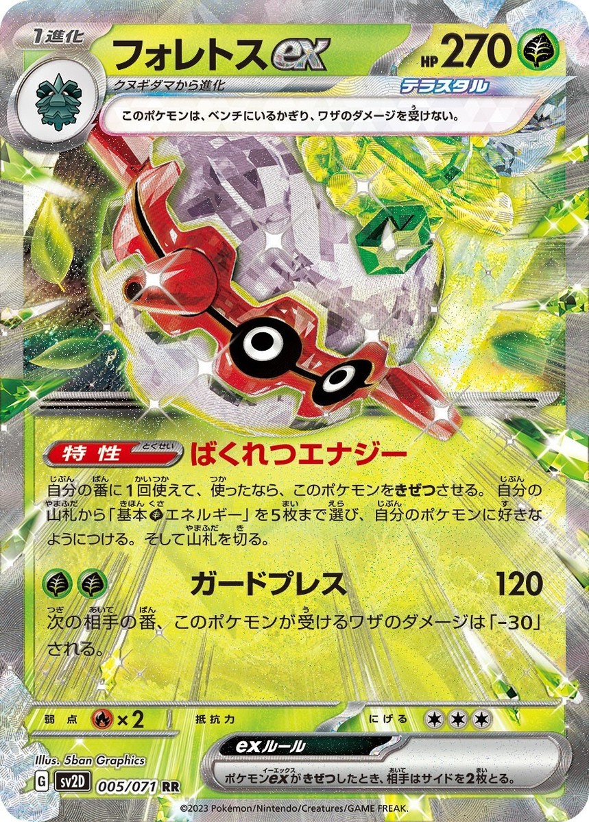 Pokemon JAPANESE Forretress ex (フォレトスex) 005/071 RR Clay 