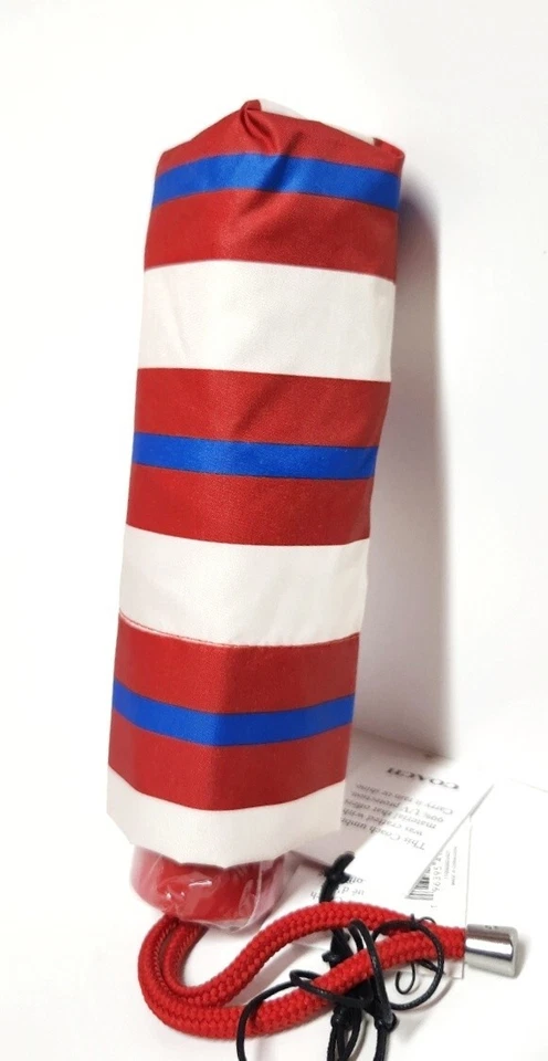 Mini Paraguas Coach Estampado a Rayas Tiza Plateada Multi Protección UV CU248 NUEVO CON ETIQUETAS Foto 3 de 4