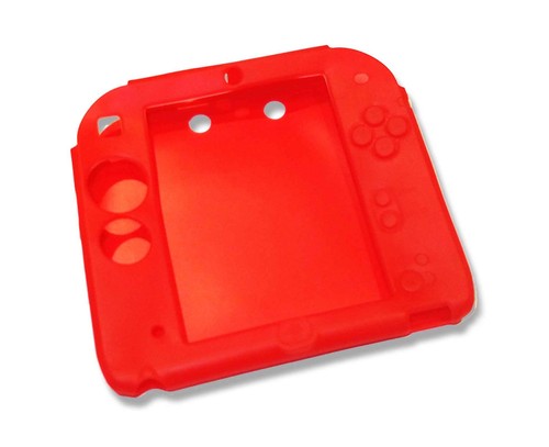 Red Soft Silicone Gel Cover Case for Nintendo 2DS Console UK Seller - Picture 2 of 3