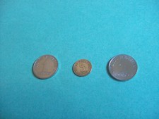 LOT OF THREE ESTONIA 1991 -5 SENTI & 1993- 1 KROON COINS
