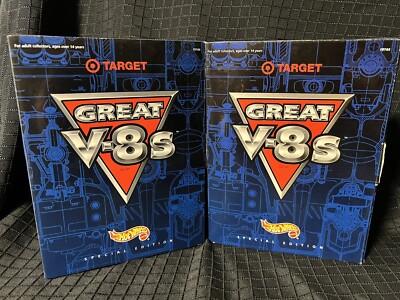 TWO Hot Wheels Great V-8s Target Special Edition '56 Nomad Mongoose '67 Mustang