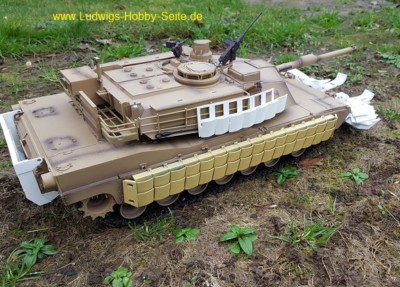 M1 Abrams Heng Long RC Panzer  Tusk II Seiten Panzerung 1:16