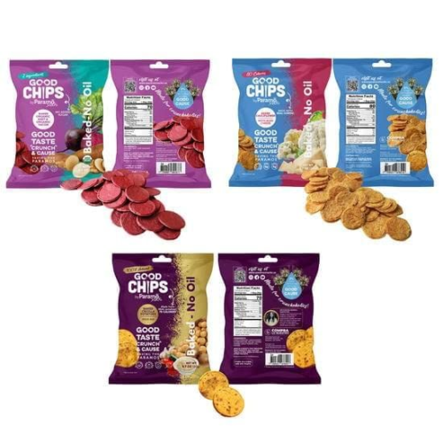 Baked Veggie Variety Snack Pack by GOOD CHIPS Organic 0.7 Ounce (Pack