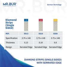 Mr Bur Dental Saw Diamond Polishing Strips Orthodontic IPR Strip Fine Medium