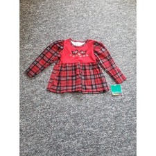 90s Deadstock Girls Plaid Scottie Shirt
