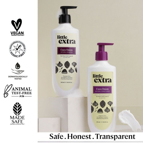 Little Extra Coco Shampoo alla cipolla con balsamo confezione combinata 300 ml + 300 ml - Foto 6 di 7