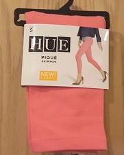 HUE U16648 Pink Lemonade Stretch Pique Skimmer Leggings - MSRP 44