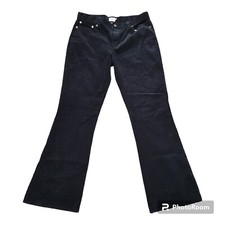 Vintage Calvin Klein Jeans Black Corduroy Pants Women's Size 13 Flared Trousers