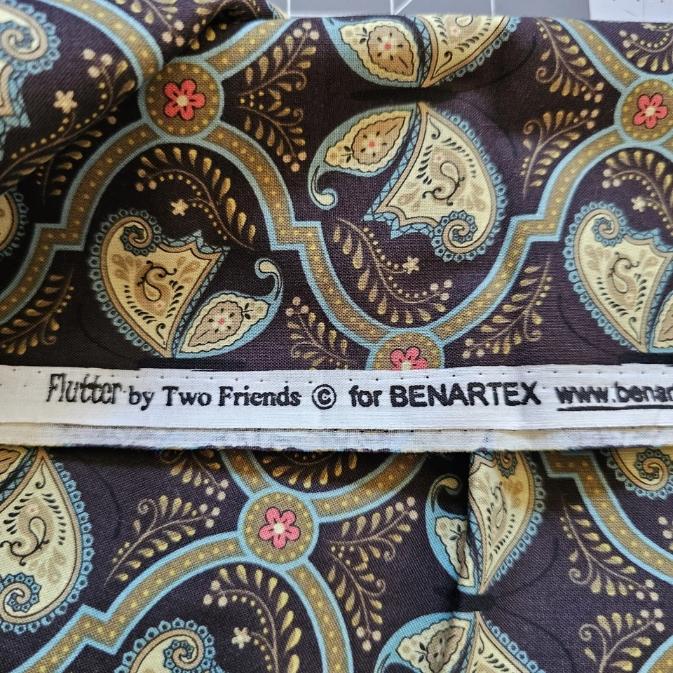 Flutter By Two Friends Benartex Acolchado Algodón Mariposa Polilla Tela 44x37 Foto 4 de 4