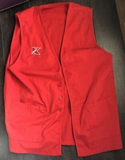 KMart Vintage K-Mart Employee Red Work Vest Men's/Women's Large Damaged