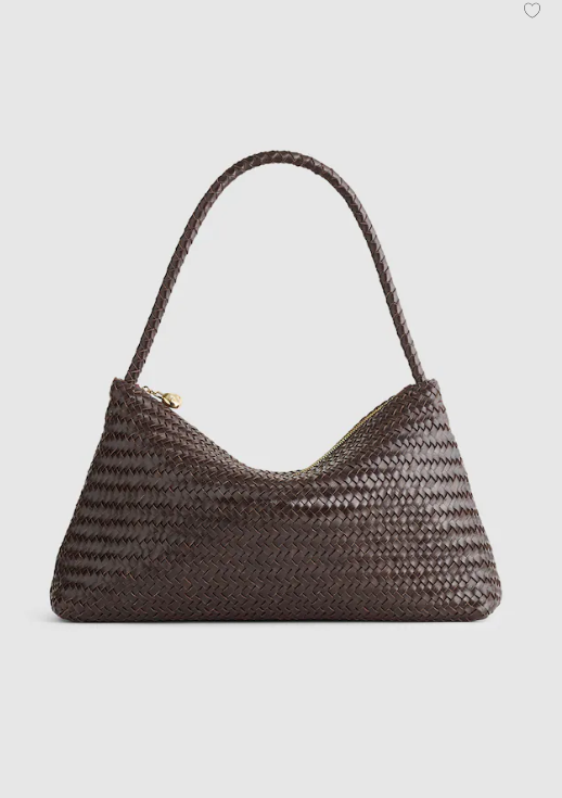 New Hot Sale MadeWell The Signature Woven Zip Top Shoulder Bag - coffee bean