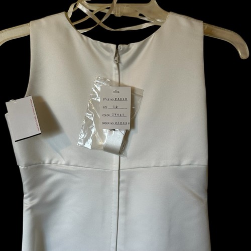Davids Bridal Girls First Communion Size 12 Flower Girl Dress In Ivory NWT - Picture 5 of 7