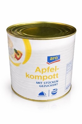aro Apfelkompott 2,6kg Dose Mit Stücken Gezuckert Vorrat