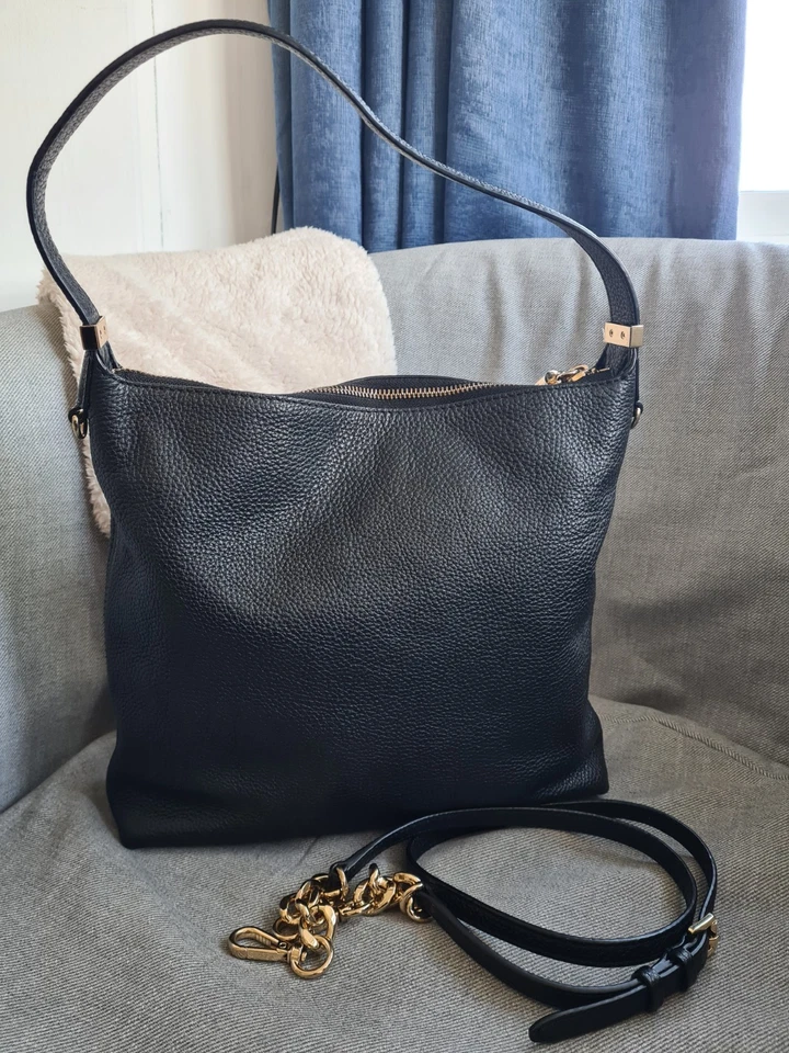 Michael Kors Bedford Pebbled Leather Shoulder Bag Black Medium Shoulder Tote - Image 3 of 4