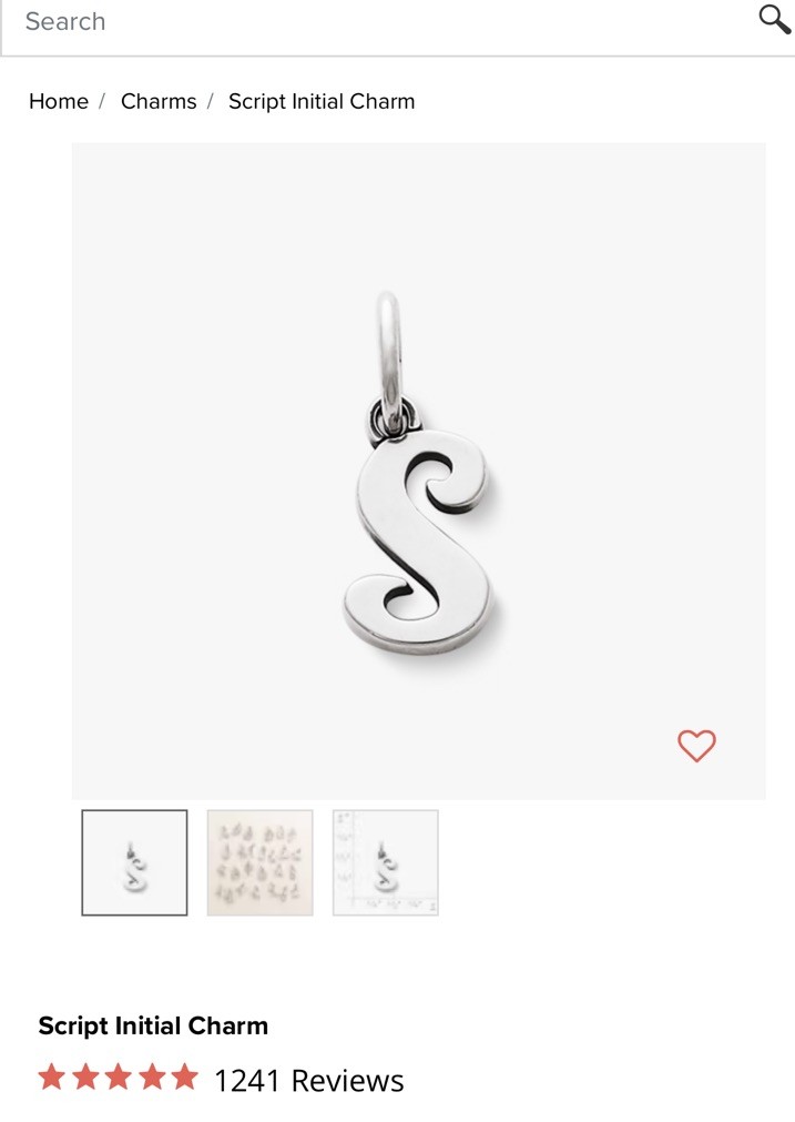 James Avery Script Initial Charm Letter S - image 4