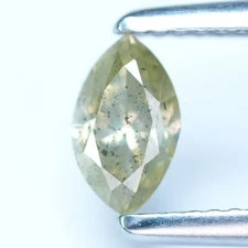 0.74 Ct Rare! 100% Natural No Treated I-1 Marquise Fancy Greenish Yellow Diamond