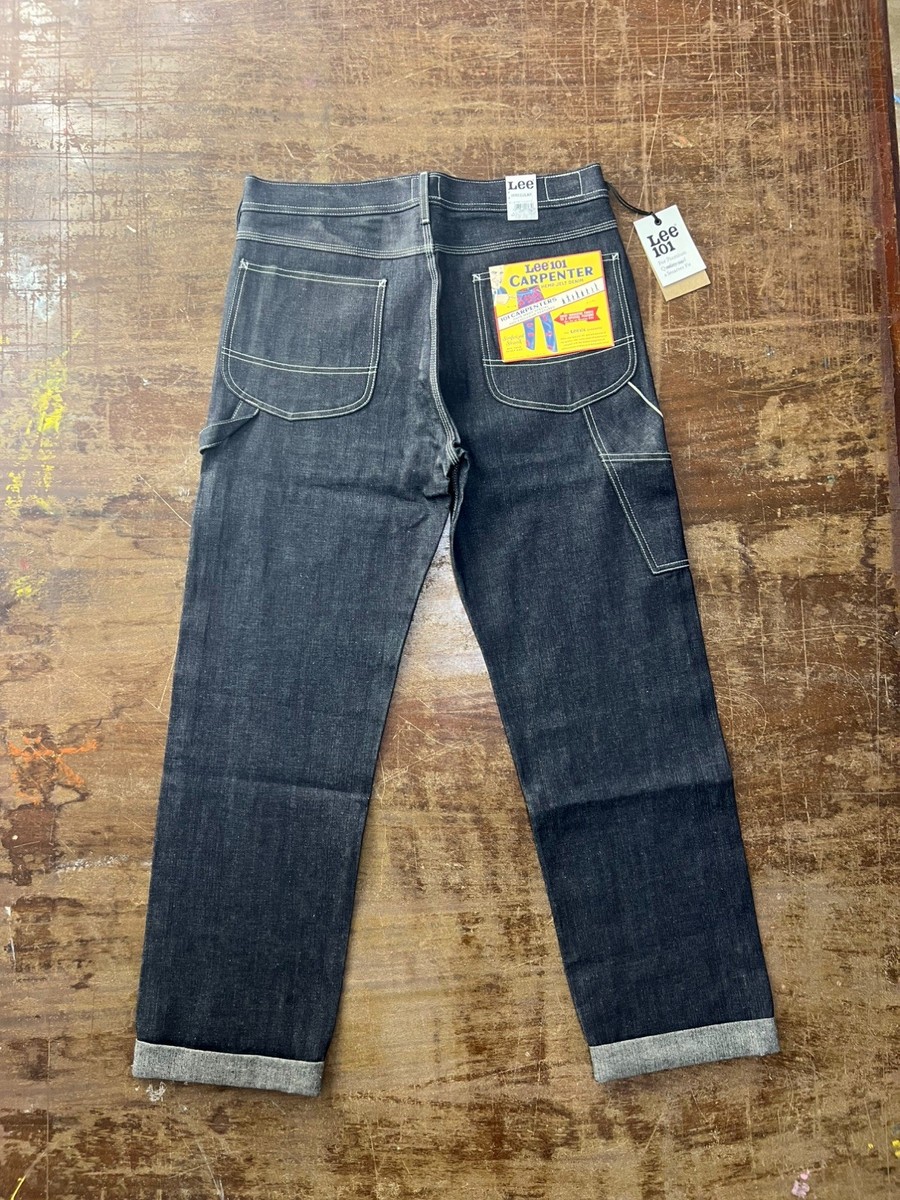 LEE 101 Carpenter Hemp Jelt Denim Raw Selvedge Jeans 34x34 NWT | eBay