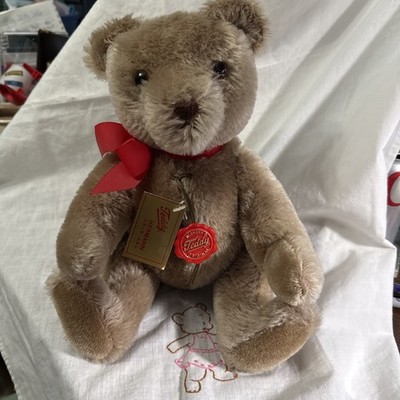 Yes/No Teddy Bear 14 Hermann German Tricky Tail Glass Eyes W/Tags Nod Head VTG