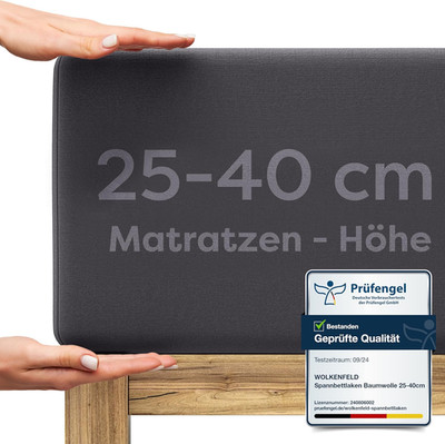 Wolkenfeld Spannbettlaken 200X220Cm   220X240Cm   Premium Jersey Baumwolle Mit 5