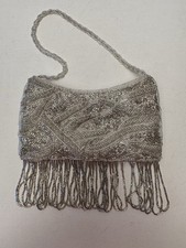 Cache Brand Beaded Small Clutch Purse Handbag 7  X 4  Glittery