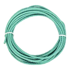 Braided Leather Cord, 3mmx5m Round Faux Leather Bolo String, Mint Green