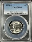1954-S 25C Washington Quarter Dollar PCGS MS65    33923500