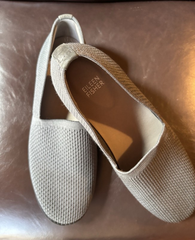 🥿Eileen Fisher Demi Serrano Knit Flat Loafers Flats Slate Gray Size 8 New