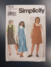 Simplicity Pattern 7859 Misses Jumper Dress Knit Top Shirt 26W - 32W