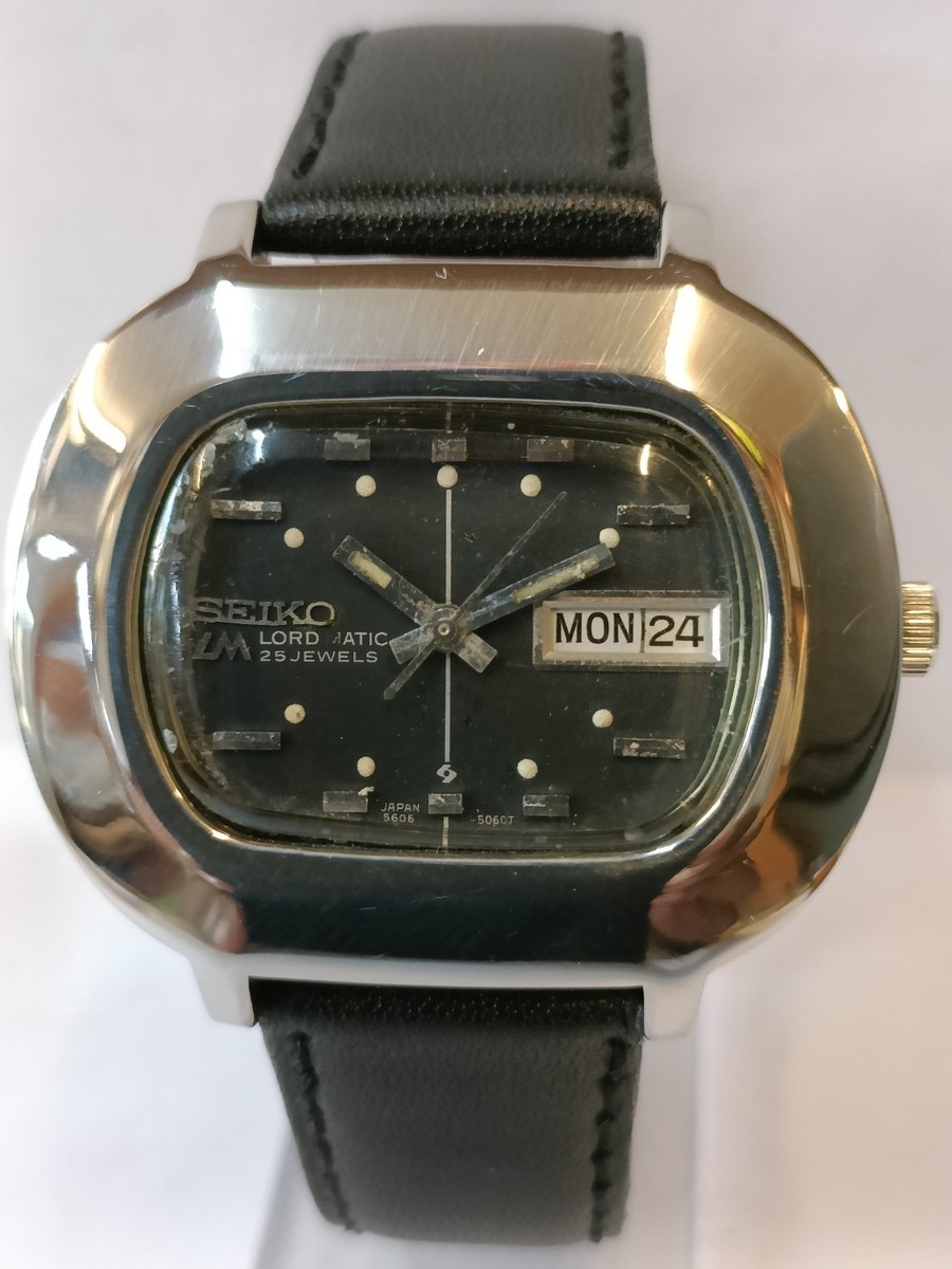 VINTAGE SEIKO LM LORD MATIC 25J PATINA DIAL 5606-5011 JAPAN MEN'S