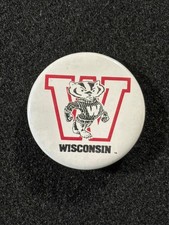 Wisconsin Badgers Bucky Badger Pin Pinback Button (1.75