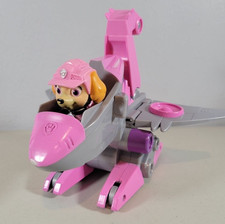 Paw Patrol Dino Rescue Skye Deluxe Rev Up Vehicle with Skye Figure Pink