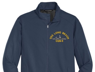 USS LONG BEACH CGN-9 Soft Shell Jacket.  New.  U.S. Navy