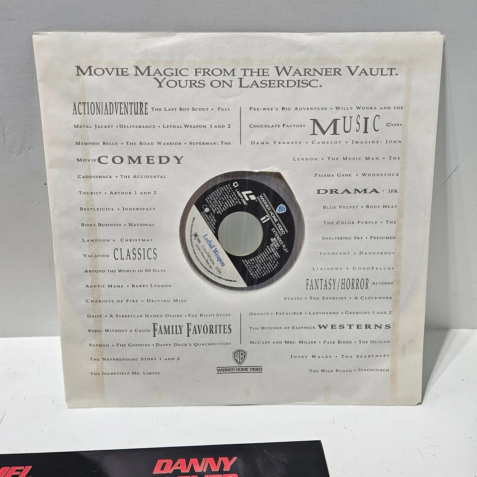 Lethal Weapon Laserdisc Movie 1987 Mel Gibson Danny Glover Action Film Foto 4 de 4