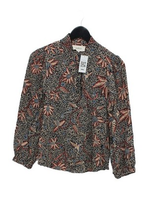 Ba&sh Damen Top XS Multi 100% Viskose Langarm High Neck Basic