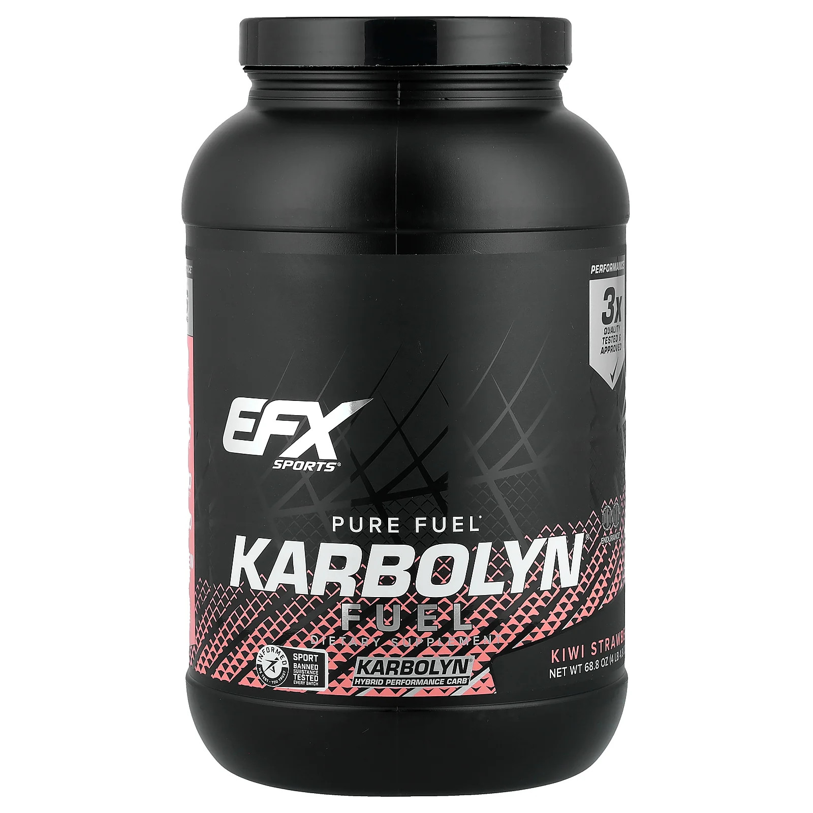 EFX Sports Karbolyn Fuel Strawberry Kiwi 68 8 унций 1950 г без глютена информированный 9790₽